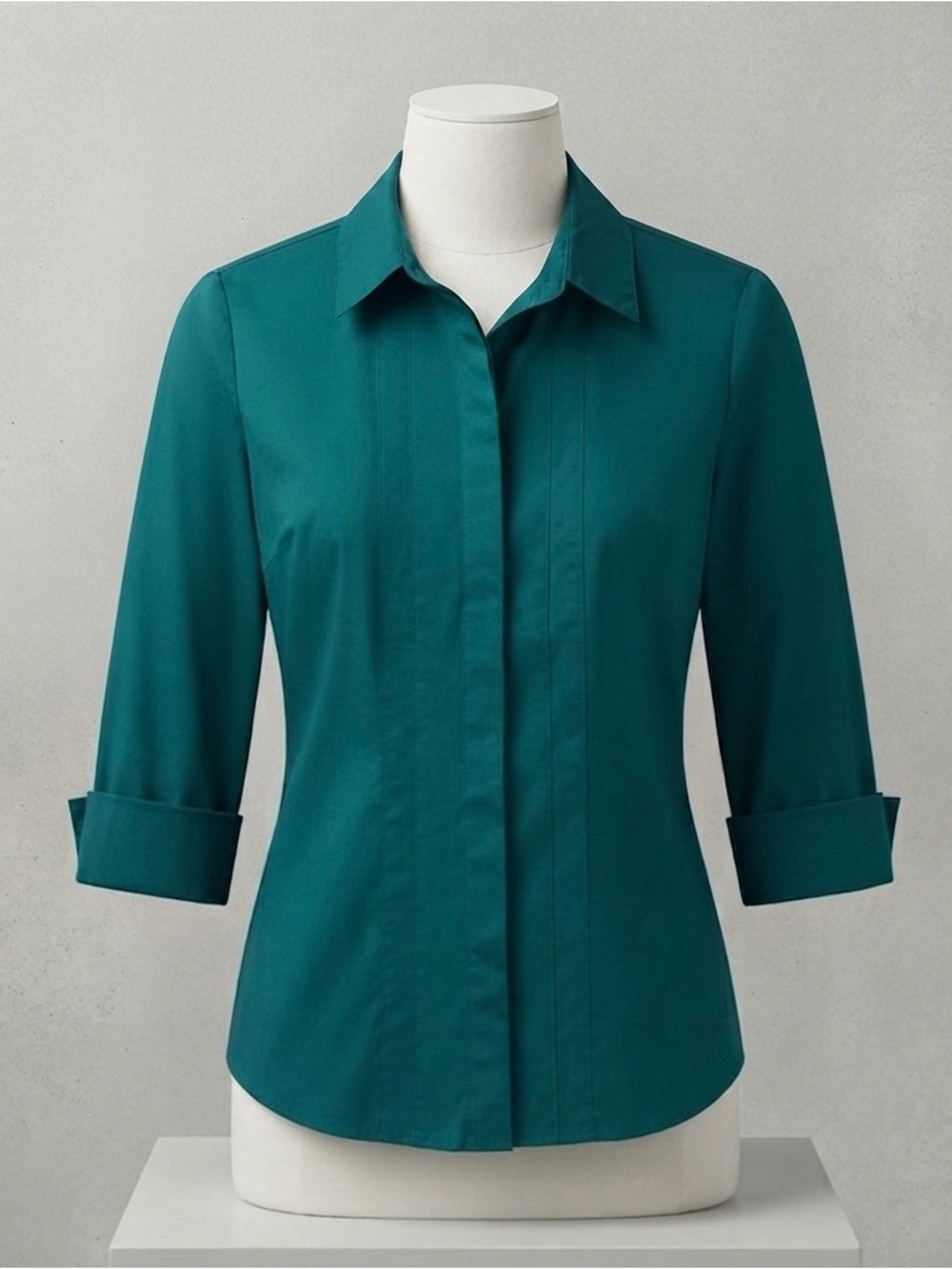 Worthington teal women’s button blouse
